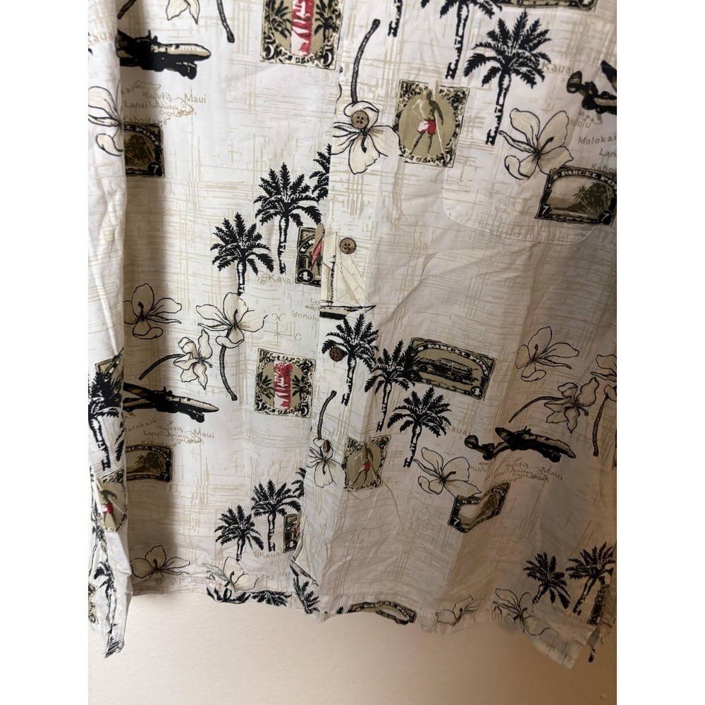 Roundtree & Yorke Outfitters Shirt Mens XL Hawaiian Floral Print Aloha Casual - Picture 5 of 9